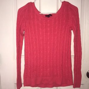 american eagle pink sweater